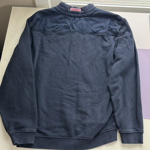 Vineyard Vines Navy Pullover 1/4-Zip Classic Shep Size Medium - Picture 3 of 3